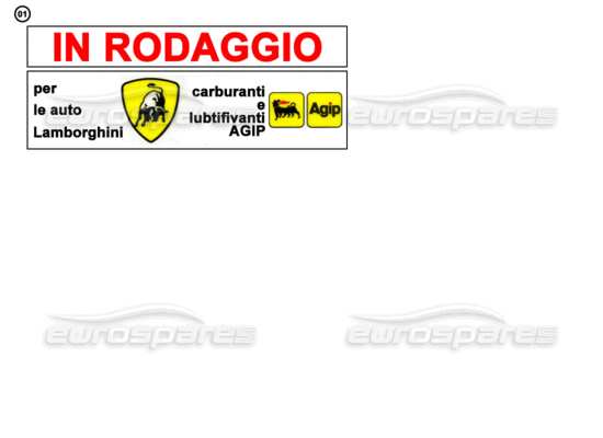a part diagram from the Lamborghini Miscellaneous parts catalogue