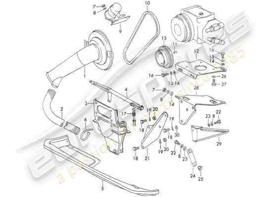 a part diagram from the porsche 911/912 parts catalogue