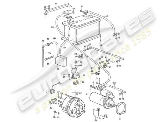 a part diagram from the porsche 959 parts catalogue