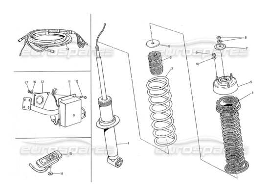 a part diagram from the maserati biturbo (1983-1995) parts catalogue
