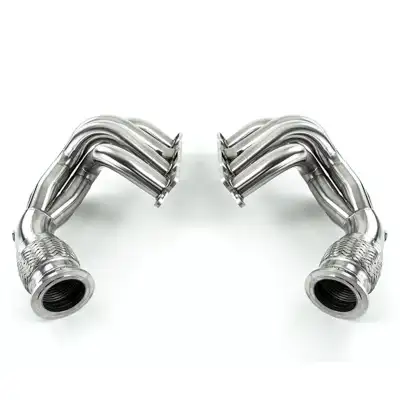 Kline stainless steel manifolds for the Ferrari 458.