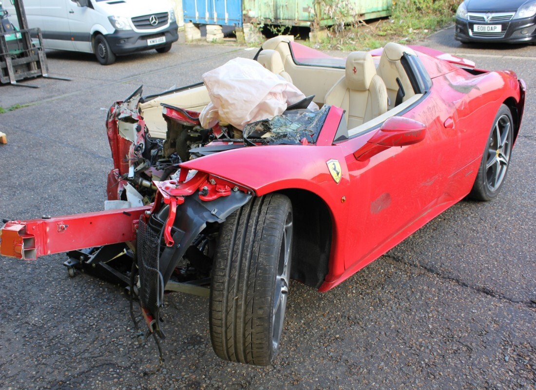 Ferrari 458 Spider (Europe) with 869 Miles, being prepared for breaking #2