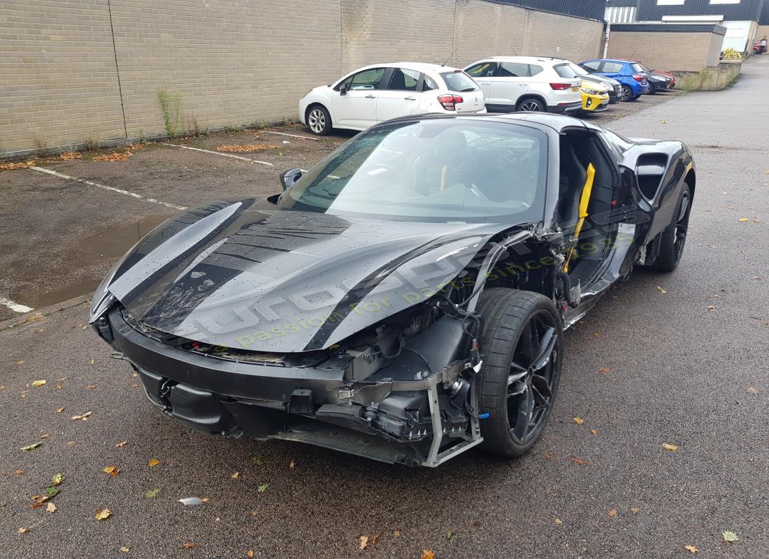 Ferrari 488 Spider (RHD) getting ready to be stripped for parts at Eurospares