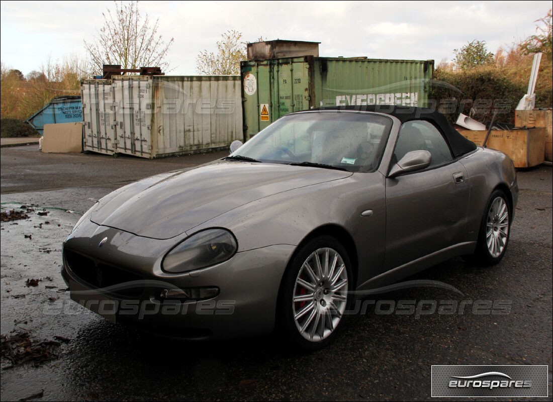 Maserati 4200 Spyder (2002) getting ready to be stripped for parts at Eurospares