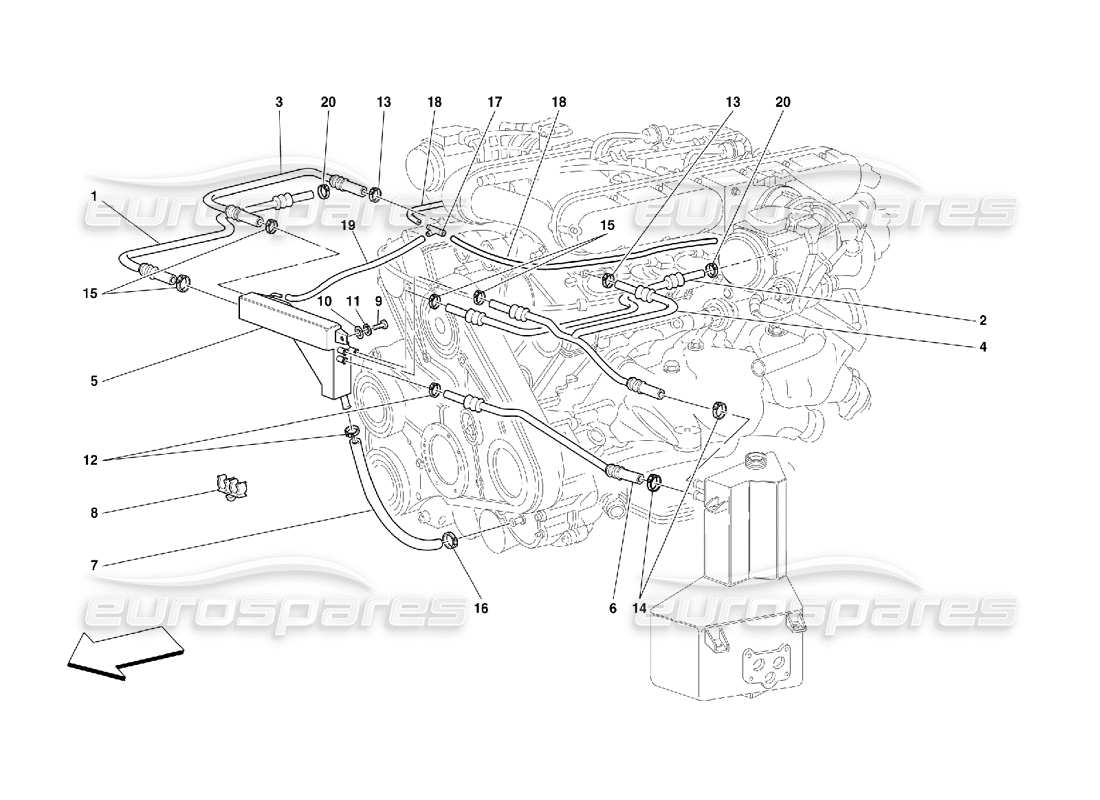Ferrari 456 M GT/M GTA Blow - By System Part Diagram