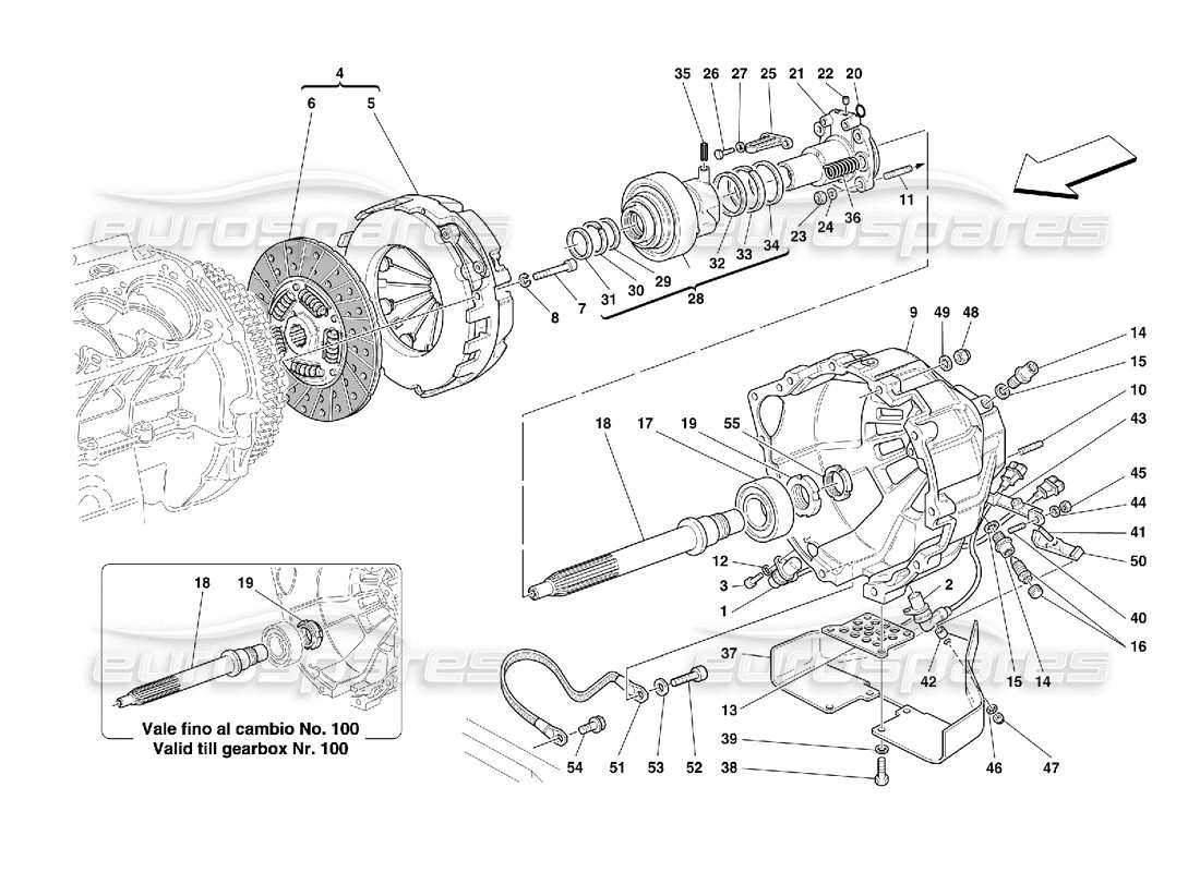 Ferrari 456 M GT/M GTA Clutch - Controls -Not for 456M GTA Part Diagram