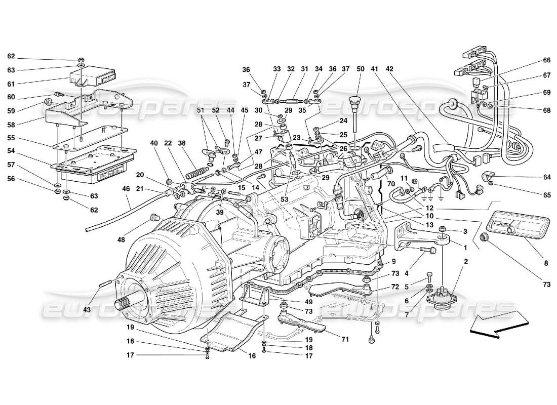 Ferrari 456 M GT/M GTA Complete Gearbox -Valid for 456M GTA Parts Diagram