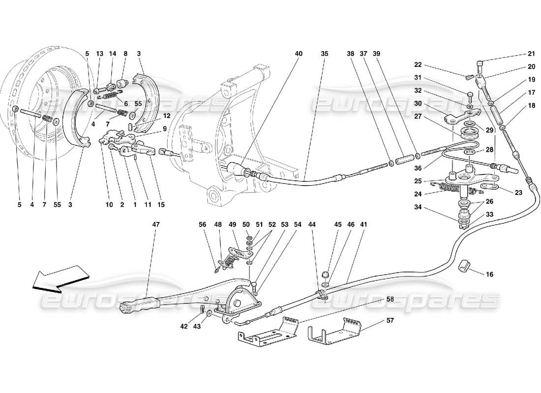 Ferrari 456 M GT/M GTA Hand-Brake Control -Not for 456M GTA Part Diagram