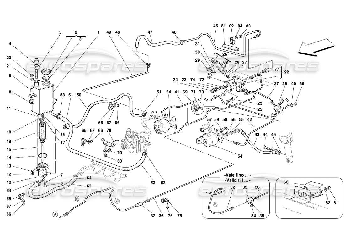 Ferrari 456 M GT/M GTA Self-Levelling Suspension System -Not for 456M GTA Part Diagram