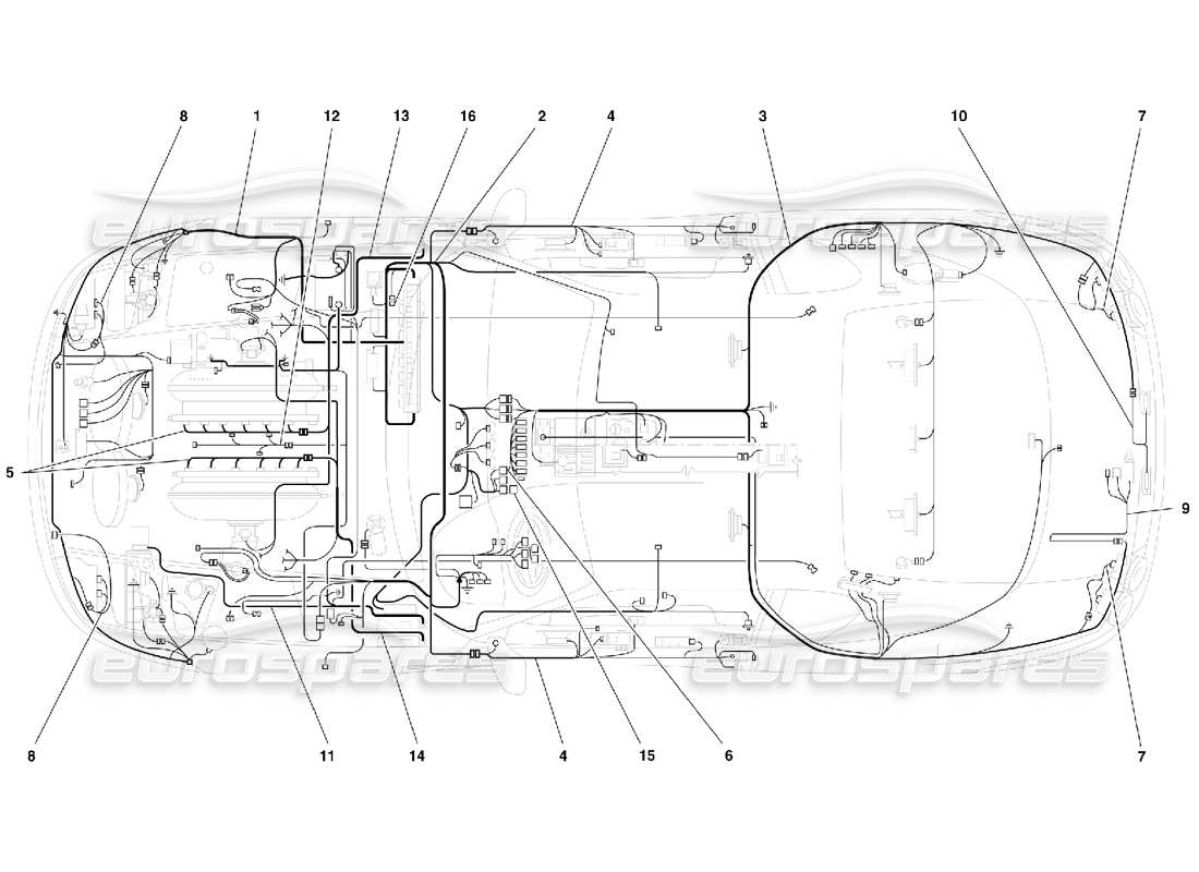 Ferrari 456 M GT/M GTA electrical system Parts Diagram