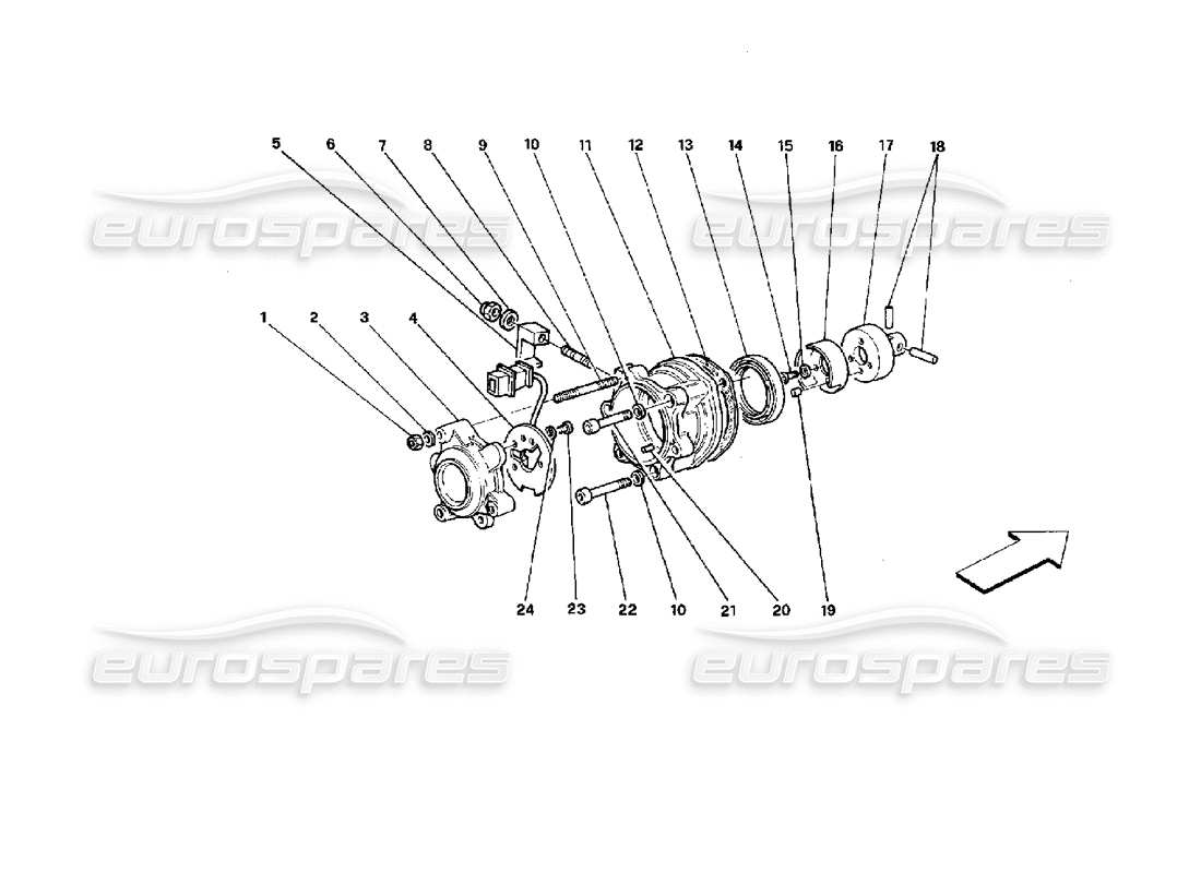 Ferrari Mondial 3.4 t Coupe/Cabrio engine ignition Part Diagram