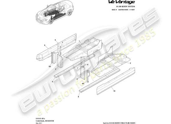 Aston Martin V12 Vantage V12 Vantage 2010 Part Diagrams