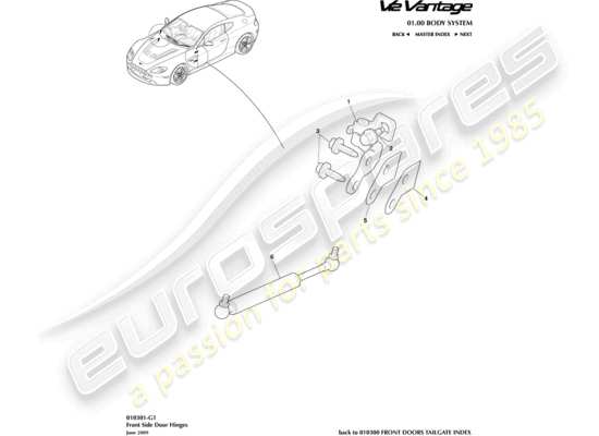 Aston Martin V12 Vantage V12 Vantage 2010 Part Diagrams