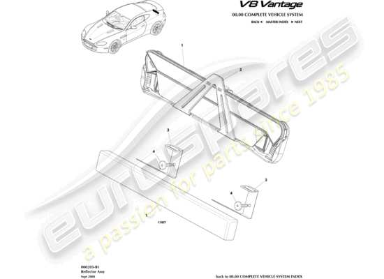 Aston Martin V8 Vantage 2006 Part Diagrams Eurospares