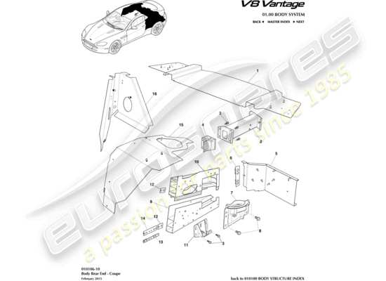 Aston Martin V8 Vantage V8 Vantage 2008 Part Diagrams