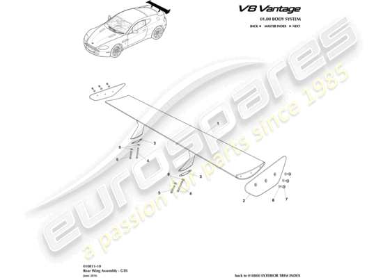 Aston Martin V8 Vantage 2008 Part Diagrams Eurospares