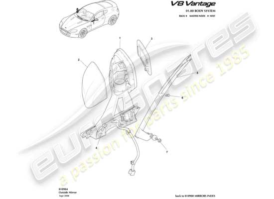 Aston Martin V8 Vantage V8 Vantage 2008 Part Diagrams