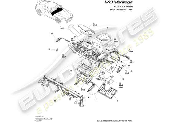 Aston Martin V8 Vantage Parts Eurospares