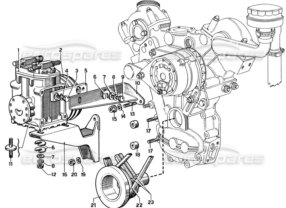 Ferrari 330 GTC Coupe Air Conditioning Part Diagram