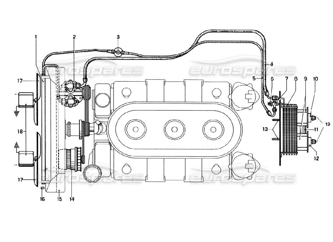 Ferrari 330 GTC Coupe Air Conditioning System - Scheme Part Diagram