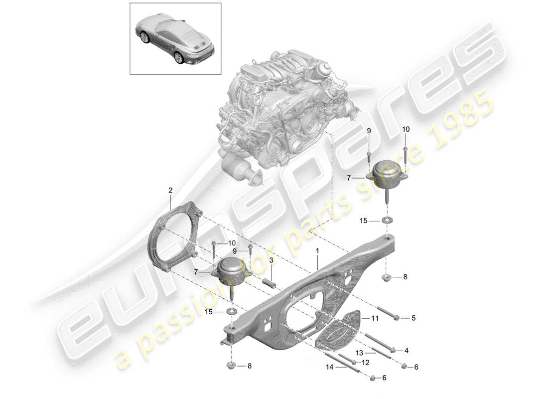 Porsche 991 Turbo (2018) ENGINE LIFTING TACKLE Part Diagram
