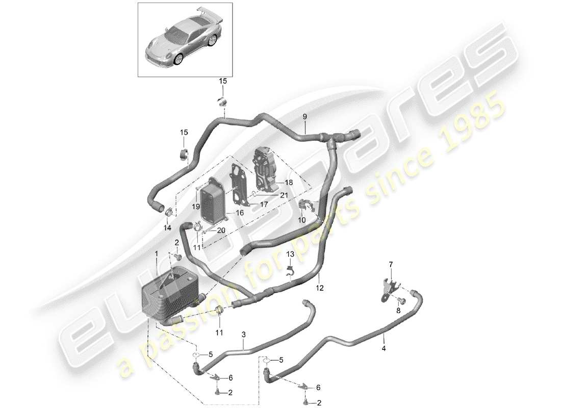 Porsche 991 Turbo (2018) - PDK - Part Diagram