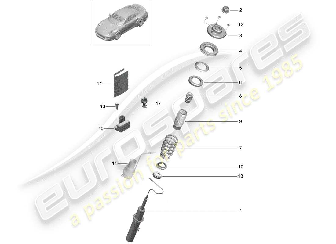 Porsche 991 Turbo (2018) SUSPENSION Part Diagram