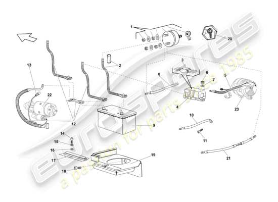 a part diagram from the Lamborghini LP640 Coupe (2008) parts catalogue