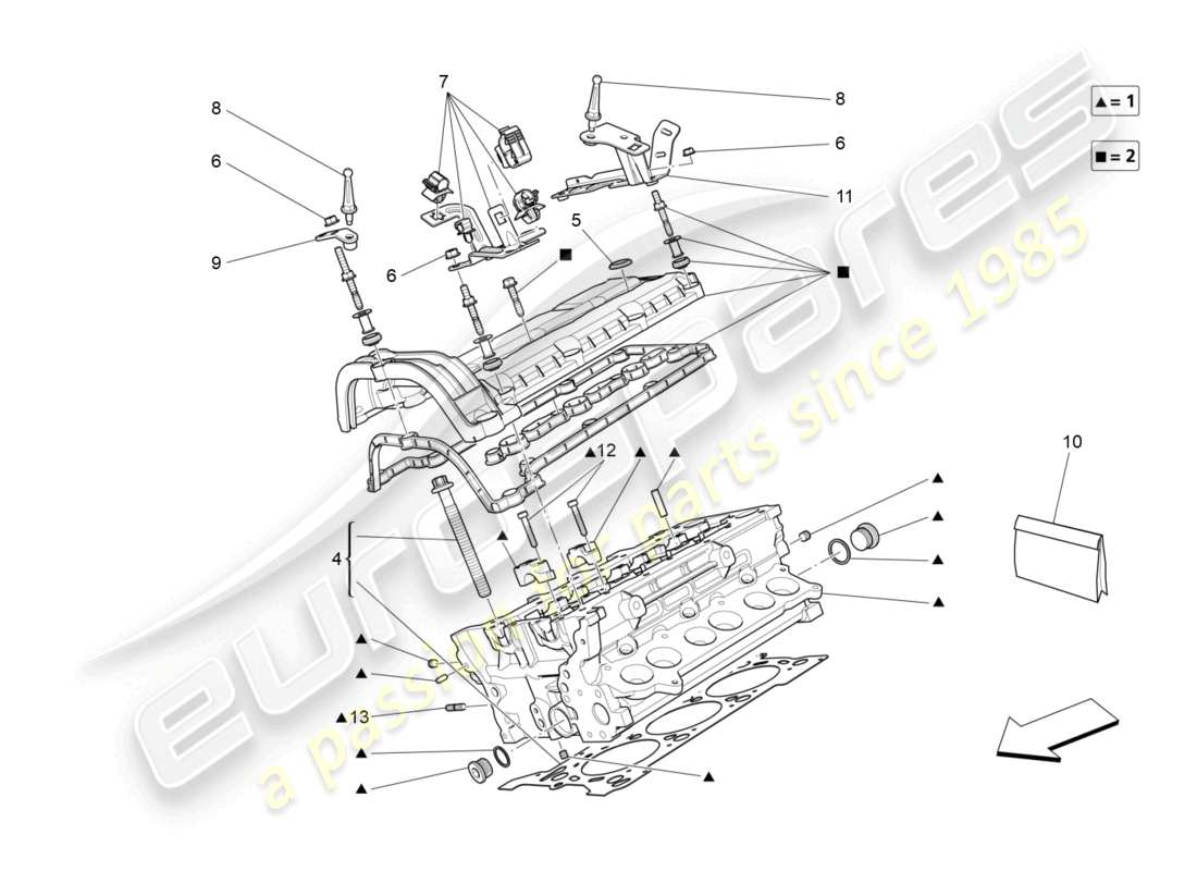 Maserati Ghibli (2014) RH cylinder head Part Diagram