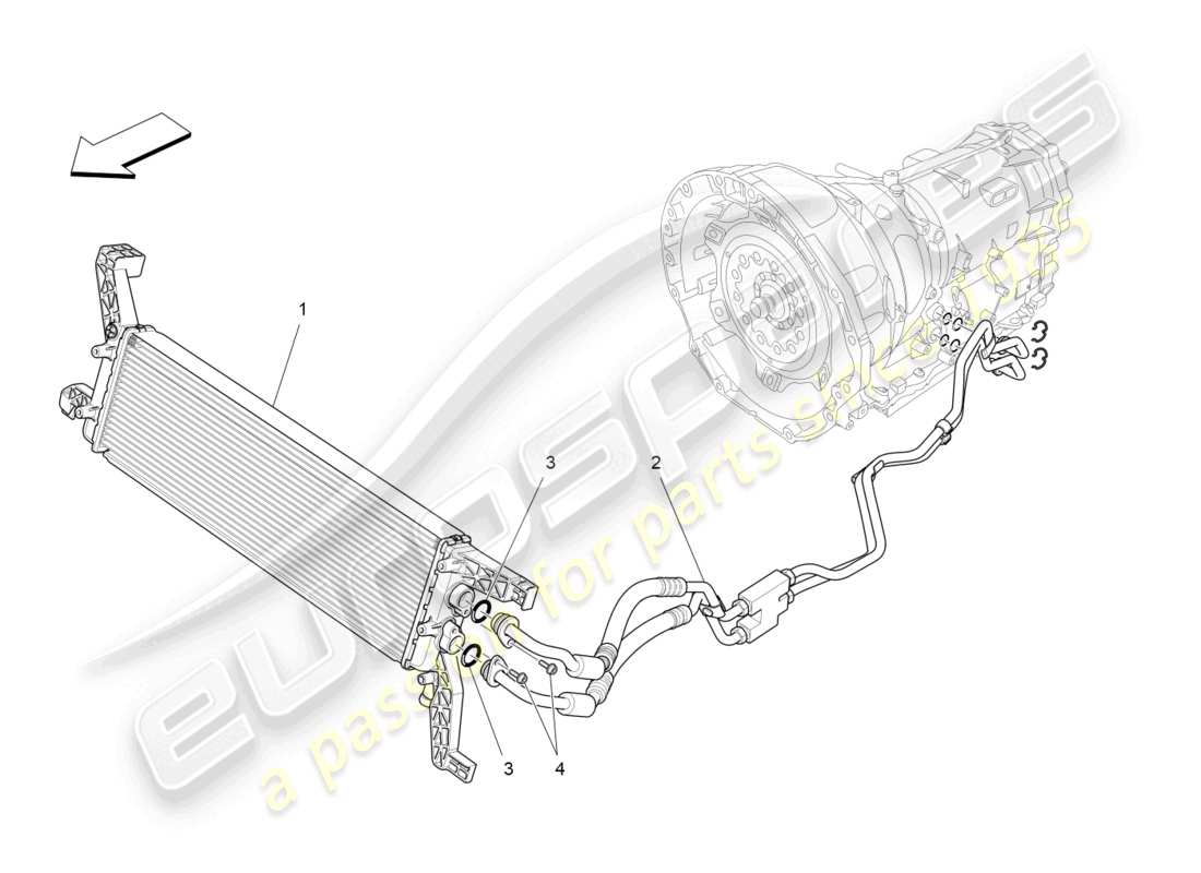 Maserati Ghibli (2014) lubrication and gearbox oil cooling Part Diagram