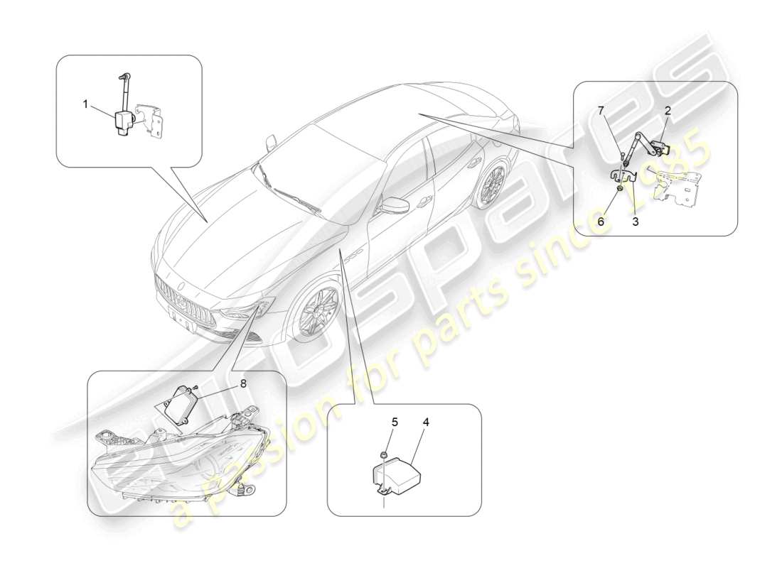 Maserati Ghibli (2014) lighting system control Part Diagram