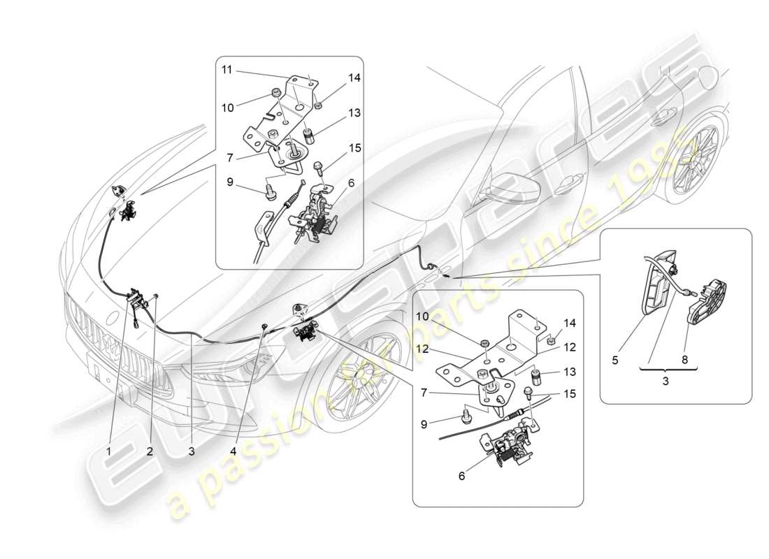 Maserati Ghibli (2014) FRONT LID OPENING BUTTON Part Diagram