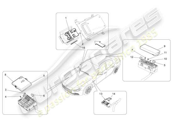 Ghibli (2015) RELAYS, FUSES AND BOXES Diagram (08.61.1)