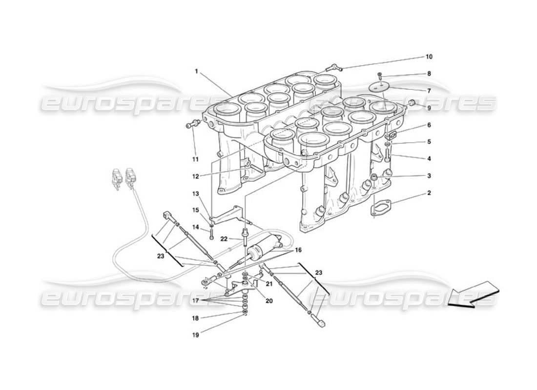 Ferrari 360 Challenge (2000) Air Intake Manifold Part Diagram