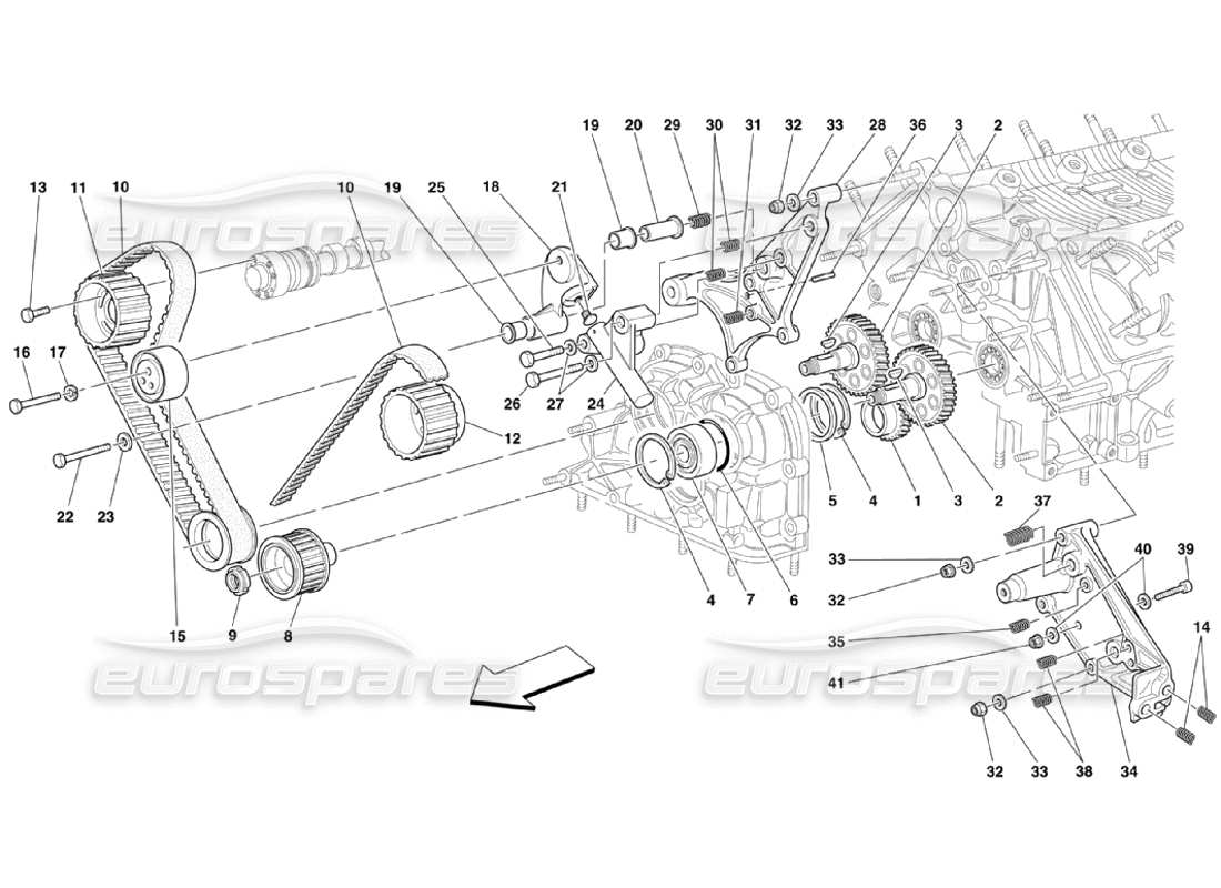 Ferrari 360 Challenge Stradale timing - controls Parts Diagram