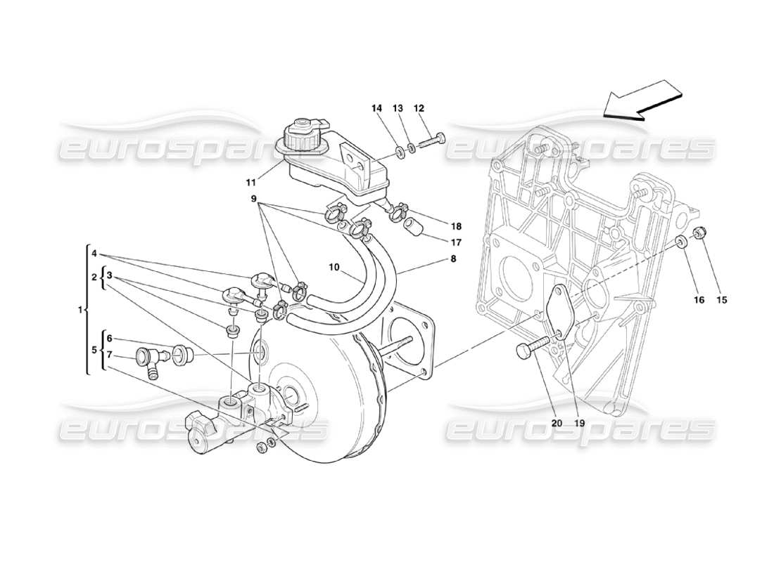 Ferrari 360 Challenge Stradale Brakes Hydraulic Control Parts Diagram