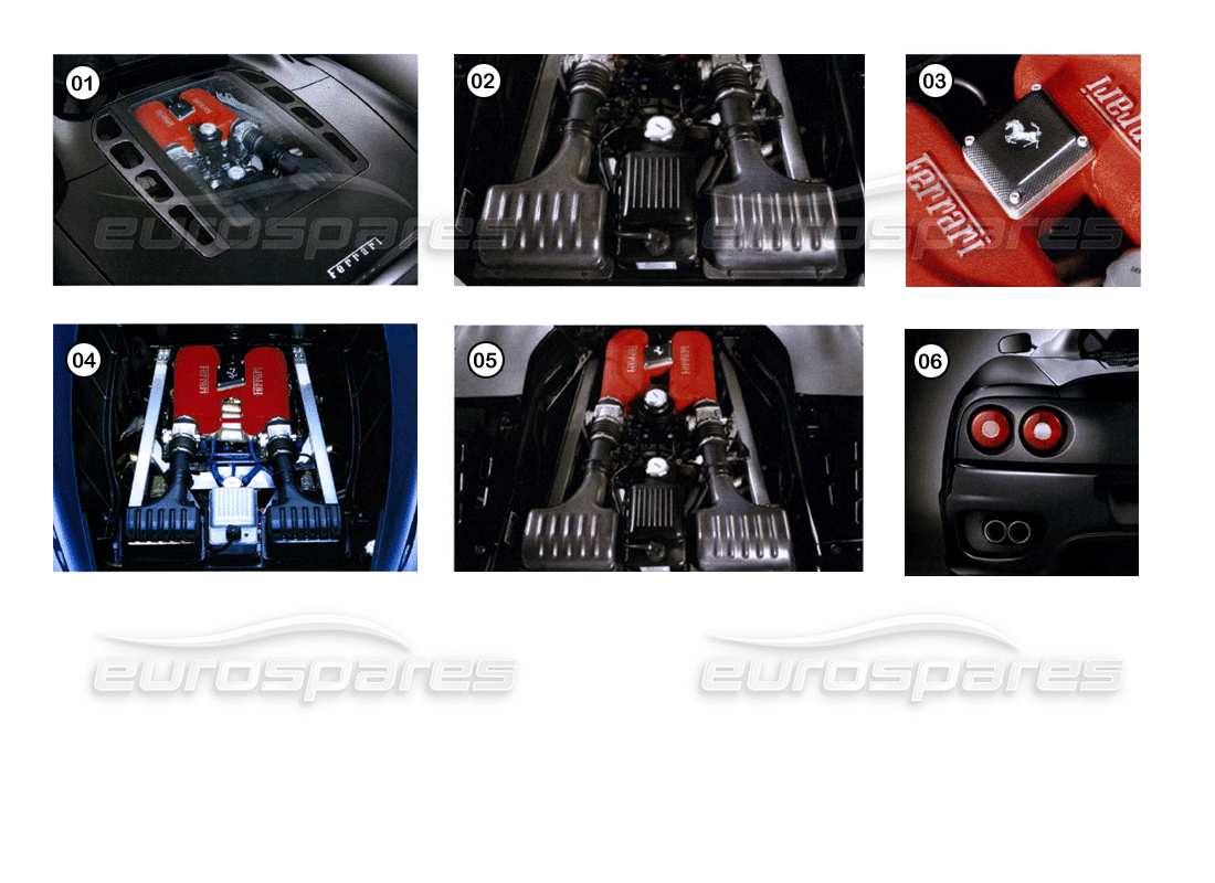 Ferrari 360 Modena accessories - technology Parts Diagram
