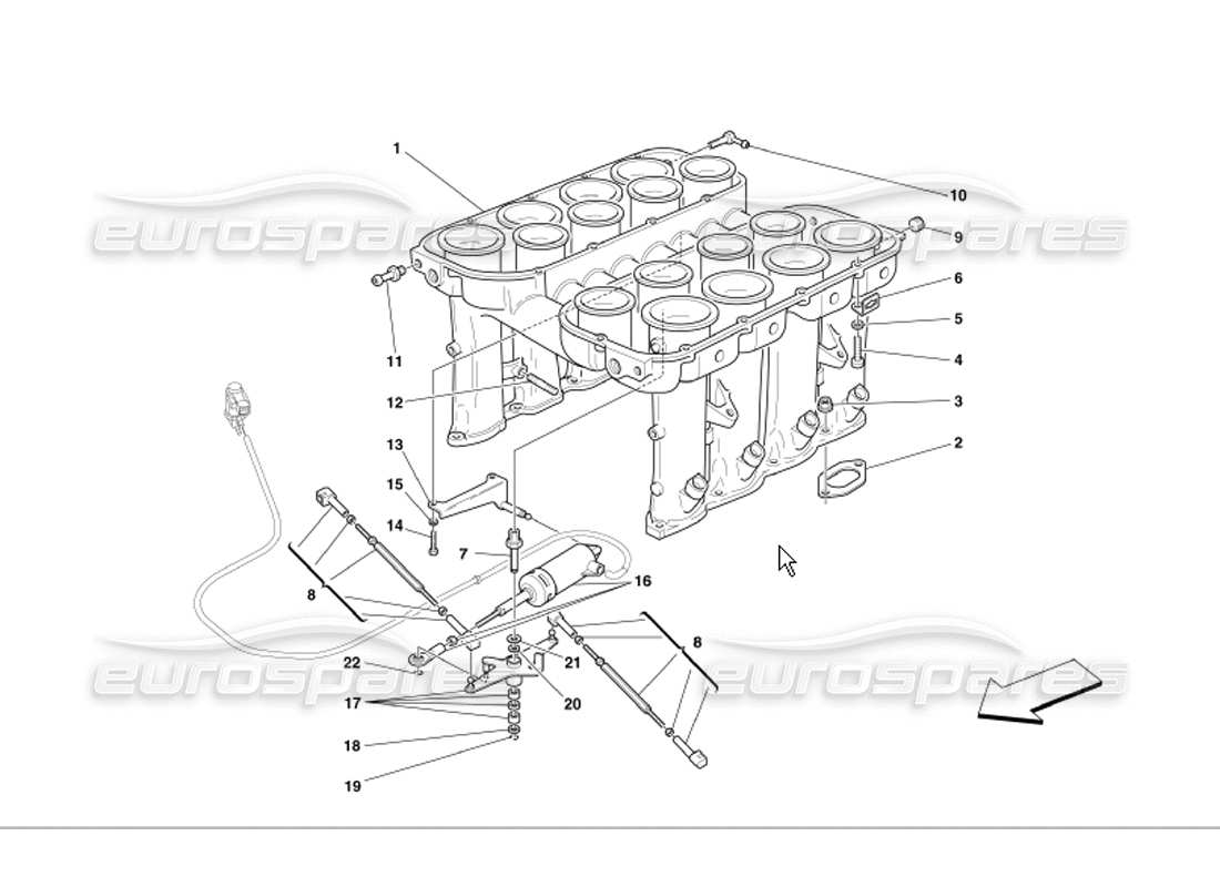 Ferrari 360 Modena Air Intake Manifold Part Diagram
