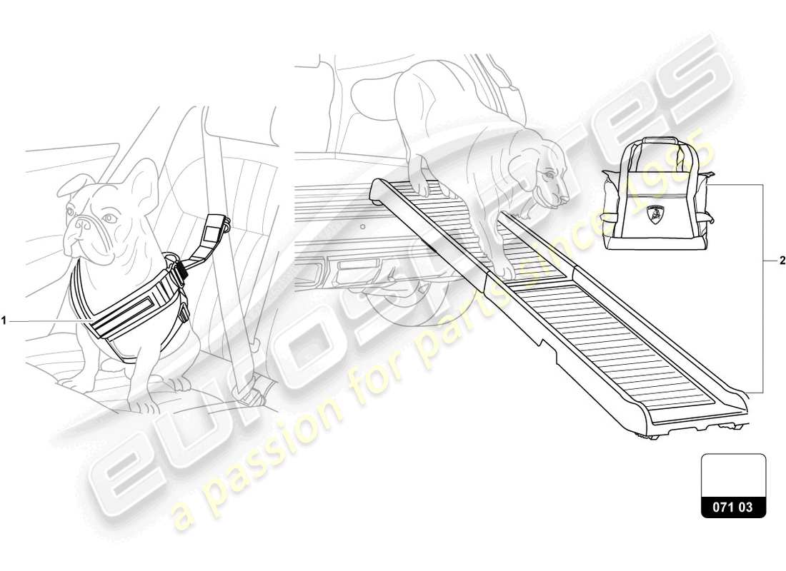 Lamborghini Urus S (Accessories) SEAT BELTS IN PASSENGER COMPARTMENT Part Diagram