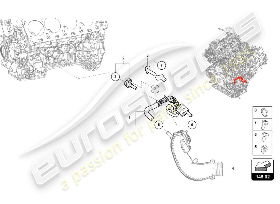 Lamborghini Urus Performante (2023) PRESSURISING VALVE Part Diagram