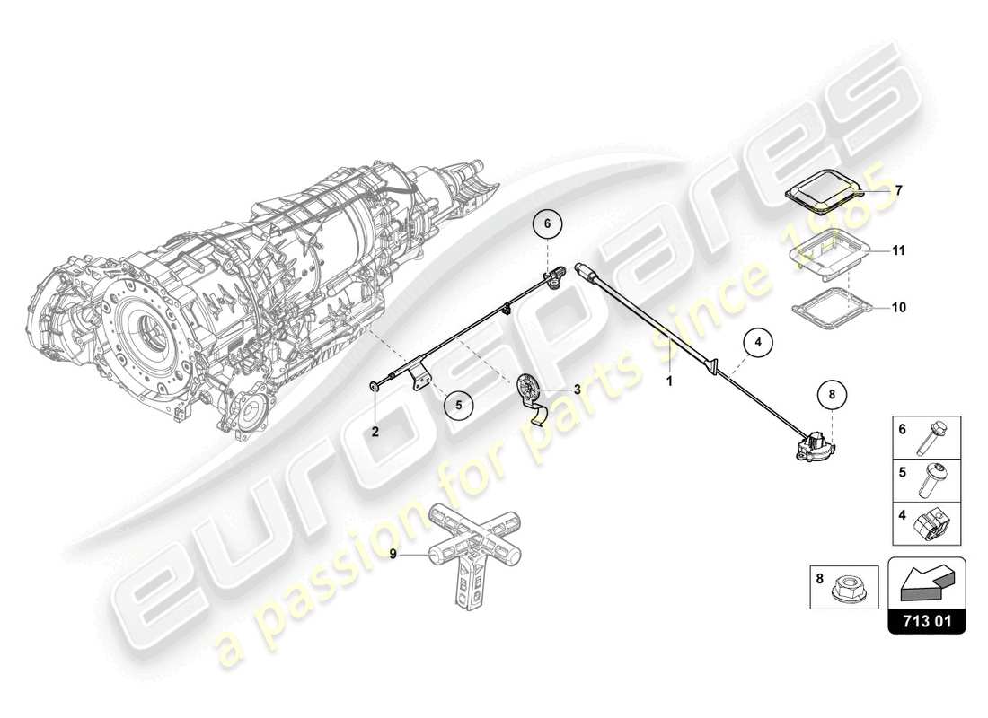 Lamborghini Urus Performante (2023) SELECTOR MECHANISM Part Diagram