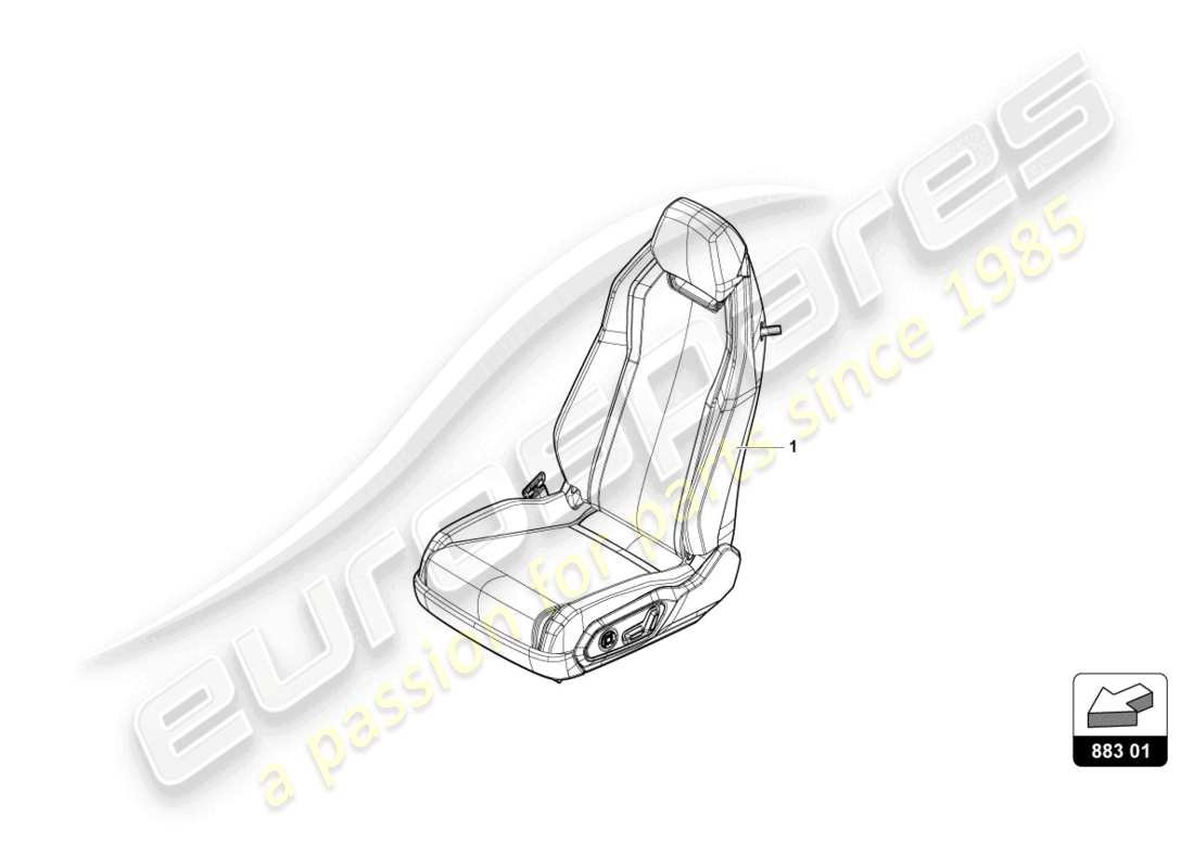 Lamborghini Urus Performante (2023) REAR SEATS Part Diagram