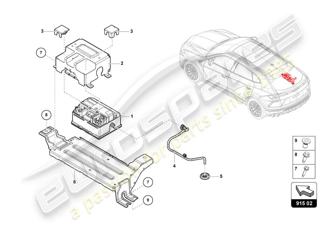 Lamborghini Urus Performante (2023) CAPACITOR FOR 48 V VEHICLE ELECTRICAL SYSTEM Part Diagram