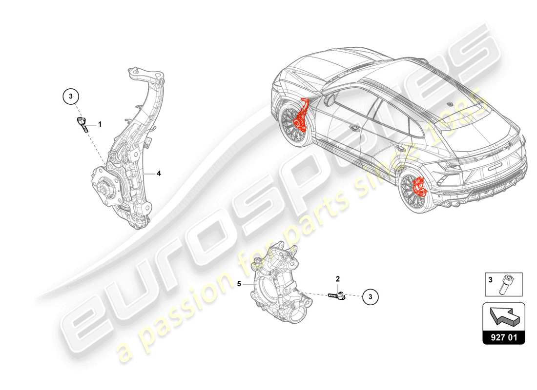 Lamborghini Urus Performante (2023) SPEED SENSOR Part Diagram