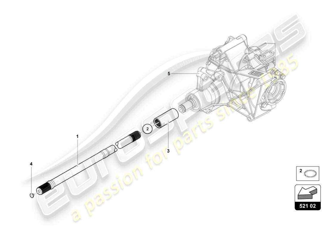 Lamborghini Countach LPI 800-4 (2022) INPUT SHAFT Part Diagram