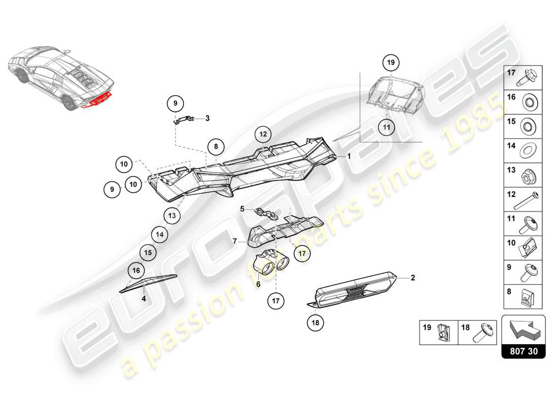 Lamborghini Countach LPI 800-4 (2022) BUMPER LOWER PART Part Diagram