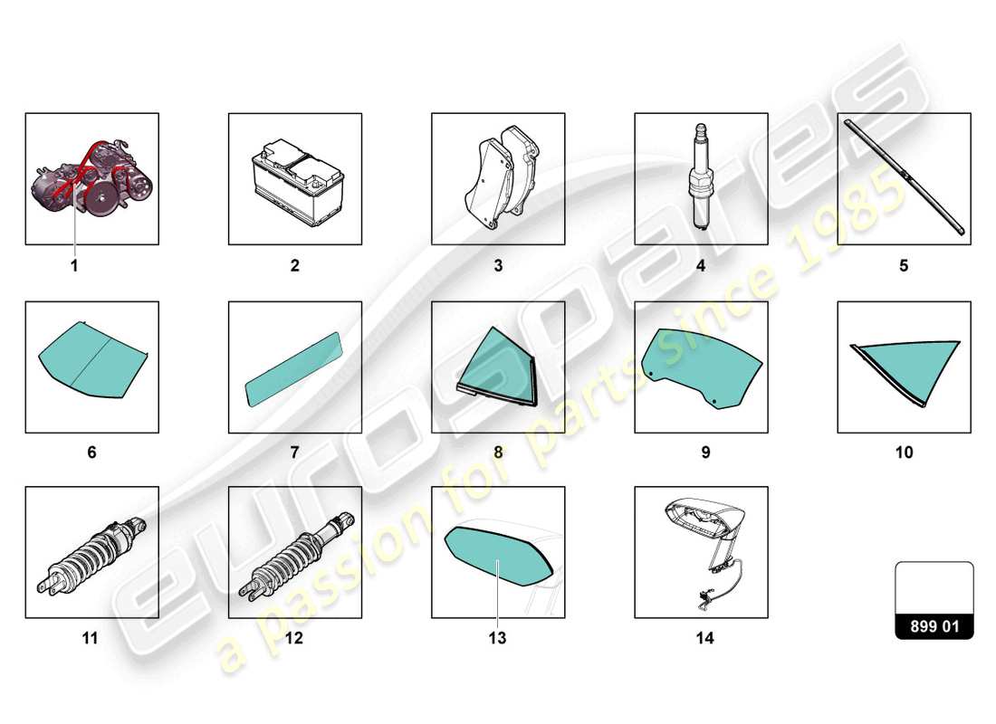 Lamborghini Countach LPI 800-4 (2022) FOR PICK Part Diagram