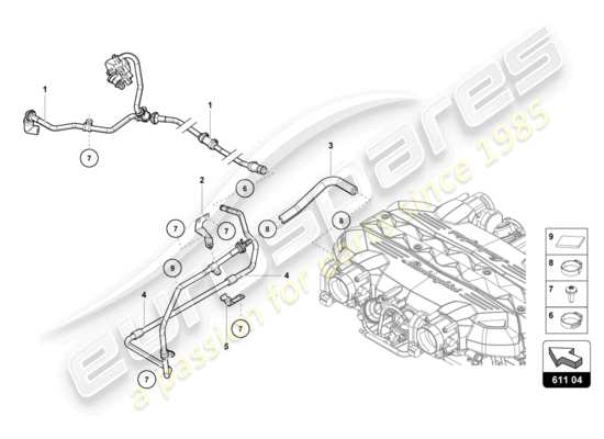 Ultimae Roadster (2022) VACUUM HOSES Diagram (611.04.00)