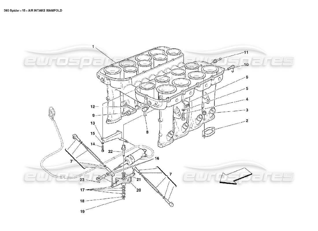 Ferrari 360 Spider Air Intake Manifold Part Diagram