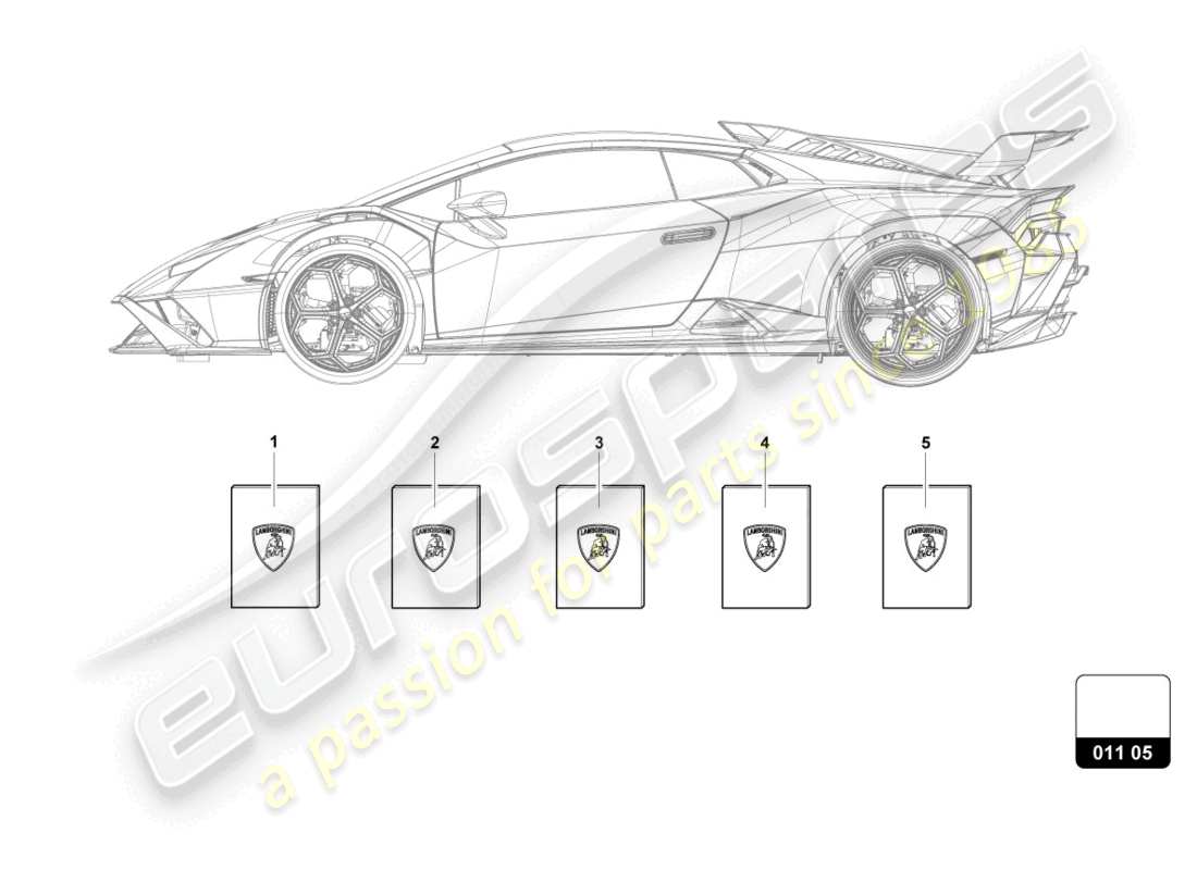 New Genuine Lamborghini part number 4T0012723DK, OWNER'S MANUAL LIS USA.